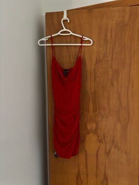 WINDSOR MINI RED SPARKLY DRESS